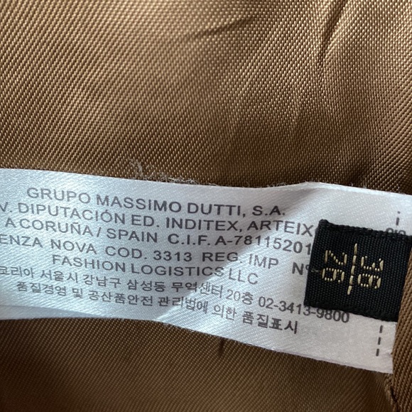 Massimo Dutti Olive Green Brown Tweed Wool Blazer Size 4 - Picture 11 of 14